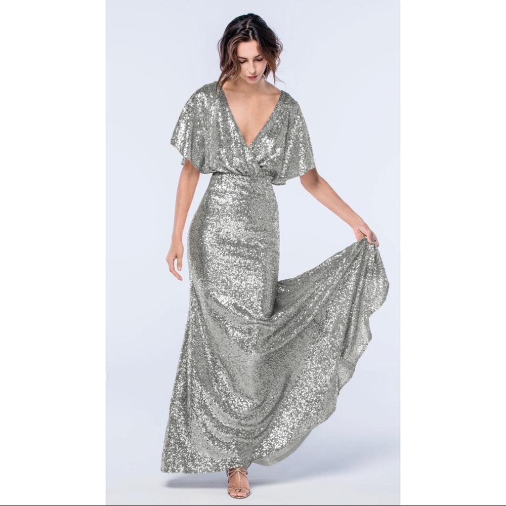 Watters Elson Sequin Dress - Chrome